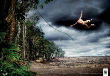 WWF Environmental Awareness: "TARZAN" Print Ad by Uncle, Grey